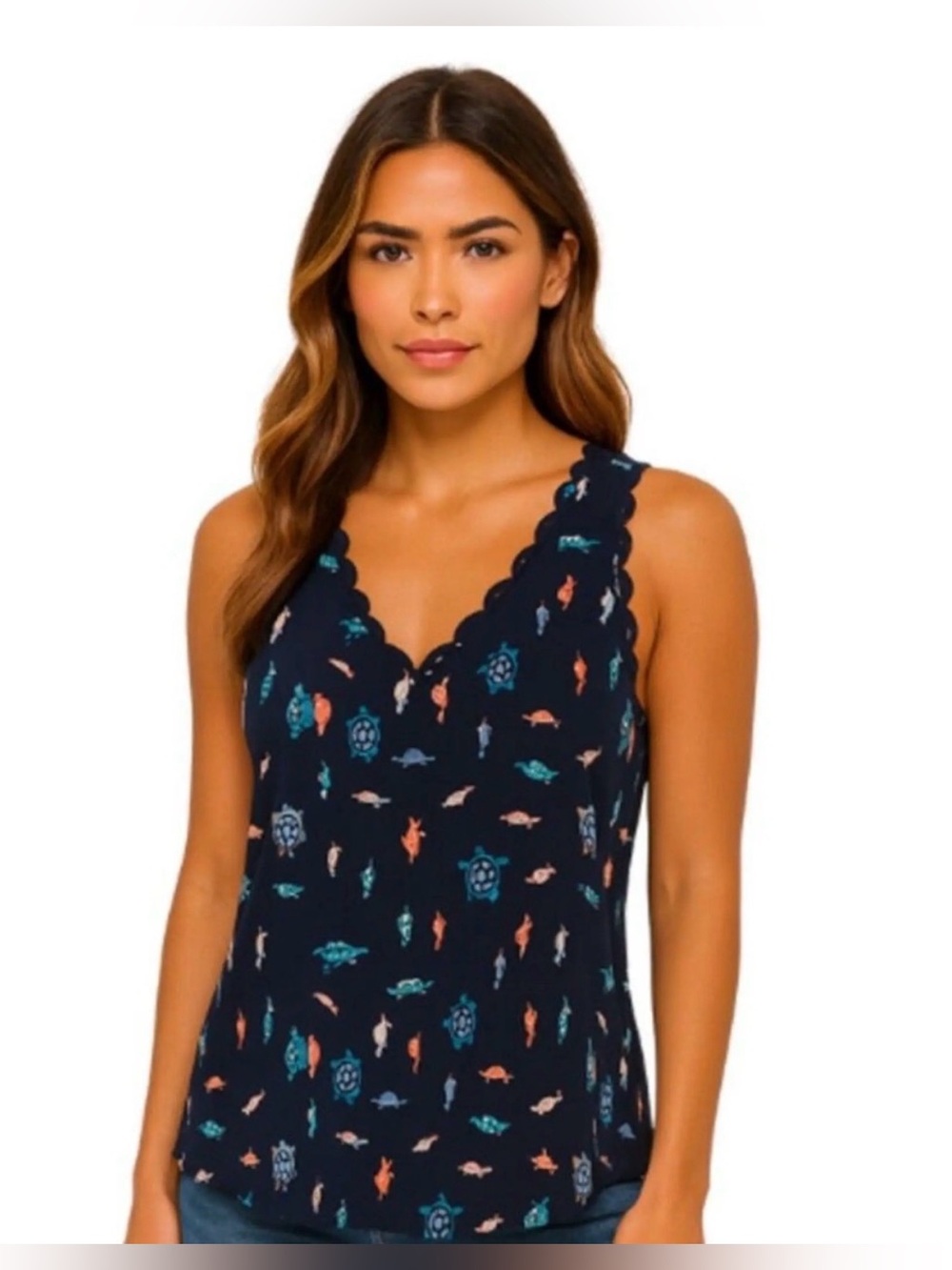 Maeve Turtle “Terrapin” Tank Top from Anthropologie - Size 2